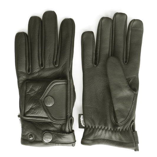 Pocket Leather Motorcycle Gloves