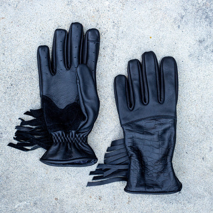 Alligator Gloves with Tassels